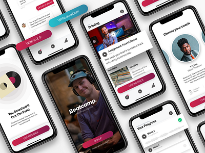 Beatcamp - App Concept app app design ios mockup music music production sketch ui