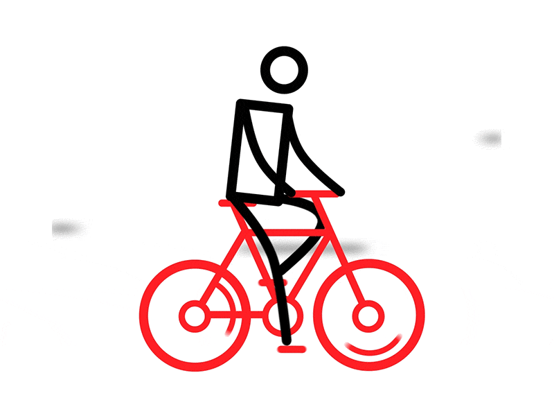 The Cyclist aftereffects animation bike cyclist design digital fixie gif illustrator loop motion stickman