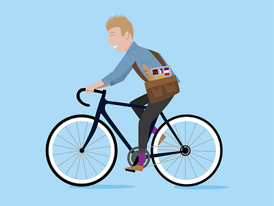 Bonjour! ben bicycle france french illustration travel vélo
