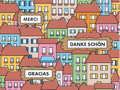 Merci card danke schön gracias illustration merci thank you