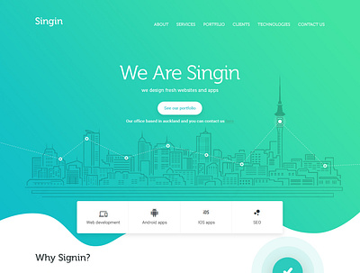 Signin Studio ui uiux web design webdesign website