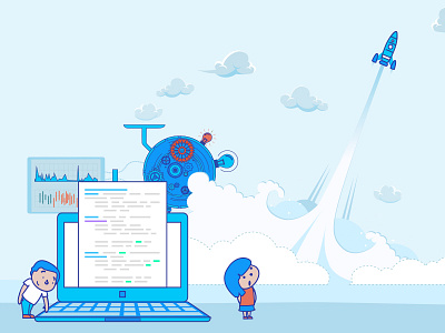 Illustration for Salesforce Development Company Website