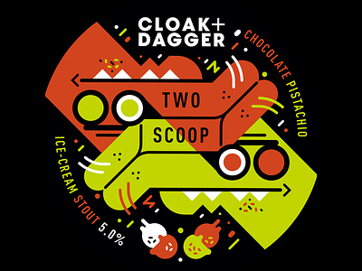 Two Scoop Keg Badge design