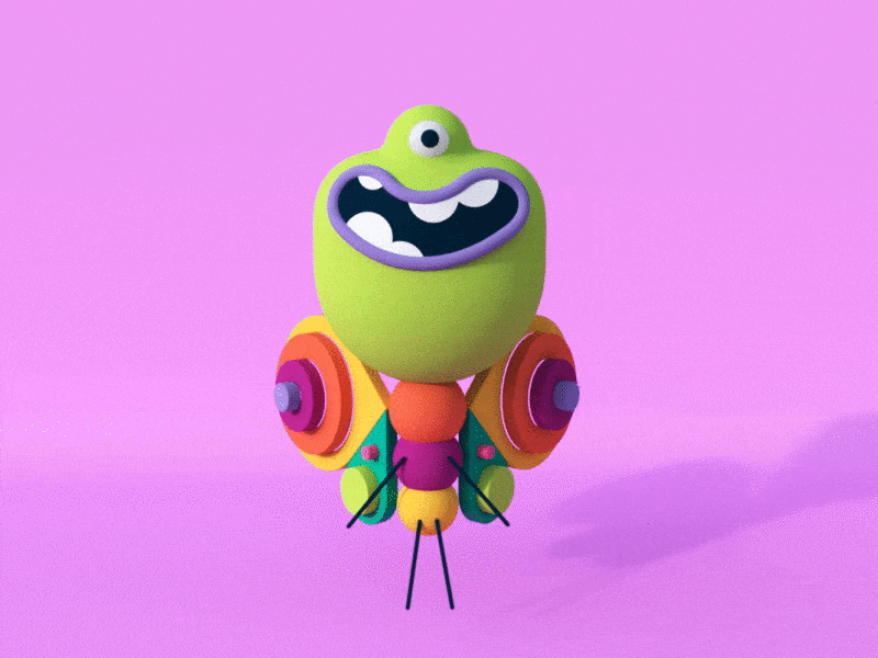 Henry the Butterfly 3d 3d animation animation character design illustration mograph