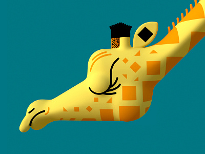 Giraffe 3d 3d art 3d artist animal c4d character cinema4d design giraffe illustration maxon vector