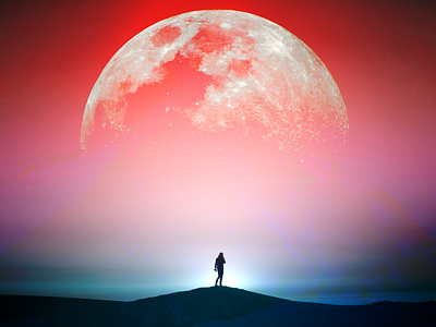 Poster 216 art color design digital graphic illustration moon photoshop