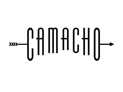 Camacho Branding arrow branding lockup logo