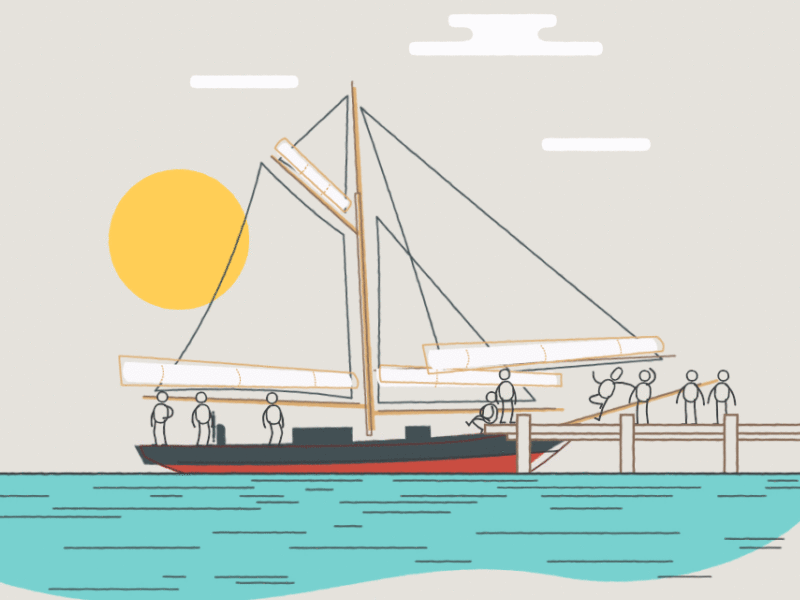 That ship has sailed 2d animation boat dock
