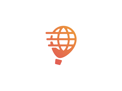 Assist Trip ballon hot air ballon icon insurance logo pin travel world
