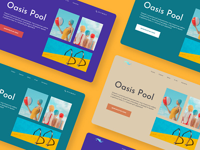 Concept for swimming pool design ui ux