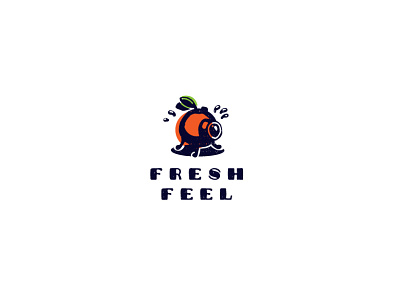 Fresh Feel logo concept feels fresh goodlogo identity juice logo logos logotype orange photo photographer photoshop pixart raw studio