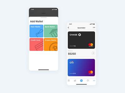 Add wallet app bank app bank card cards crypto wallet design expense manager minimal ui ux