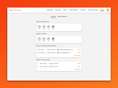 Daily UI 007 - Settings dailui dailyui007 orange ui ux ux ui webapp