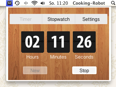 Timi clock flip interface design software timer
