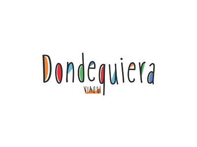 Dondequiera illustrator lettering minimal travel world