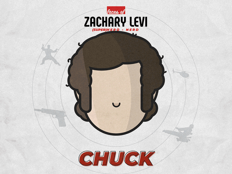 Faces of: Zachary Levi character chuck illustration illustrator minimal shazam zacharylevi