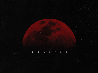 Eclipse eclipse illustrator minimal moon photoshop red vintage