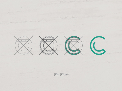 Platanus "C" brand c grid letra logo logotype tipografia typography
