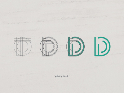 Platanus "D" brand grid letra logo logotype tipografia typography