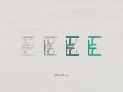 Platanus "E" brand grid letra logo logotype tipografia typography