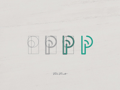 Platanus "P" brand grid letra logo logotype tipografia typography