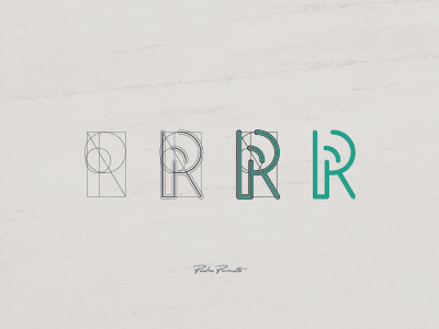 Platanus "R" brand grid letra logo logotype tipografia typography