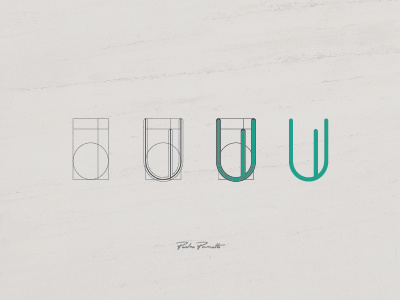 Platanus "U" brand grid letra logo logotype tipografia typography