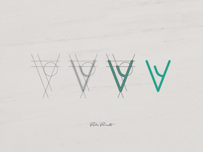 Platanus "v" brand grid letra logo logotype tipografia typography