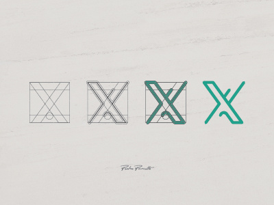 Platanus "X" brand grid letra logo logotype tipografia typography