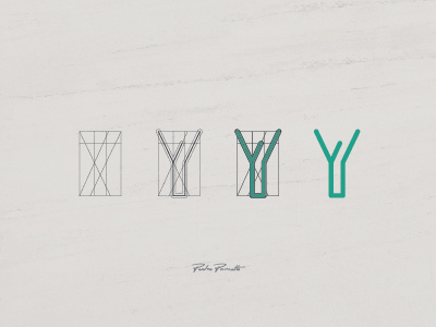 Platanus "Y" brand grid letra logo logotype tipografia typography