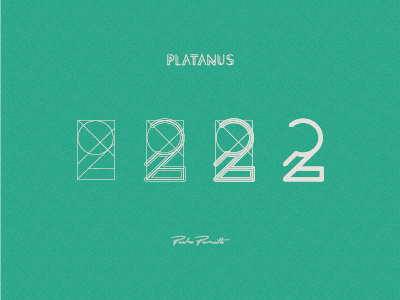 Platanus "2" brand grid letra logo logotype tipografia typography