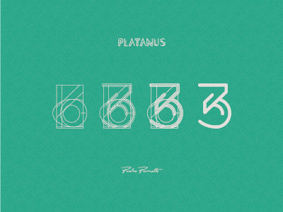 Platanus "3" brand grid letra logo logotype tipografia typography