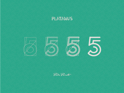Platanus "5" brand grid letra logo logotype tipografia typography
