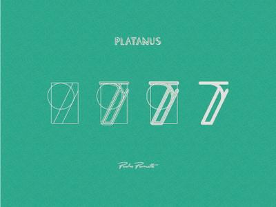 Platanus "7" 7 diagram grid letra logotype number número organic outline platanus tipografia typography