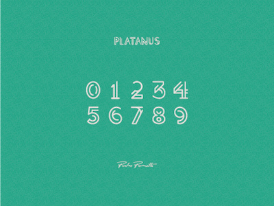 Platanus 0123456789 numbers números outline tipografia typography