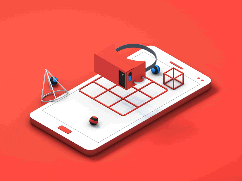 Google Mobile Arcade - The search challenge after effects cinema 4d google isometric