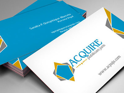 Tarjeta personal Acquire brochure business card corporate id creatividad design diseño flyer marketing website