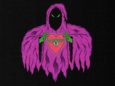 Phantom Of Your Heart ghost halloween hand drawn heart illustration love phantom spirits spooky