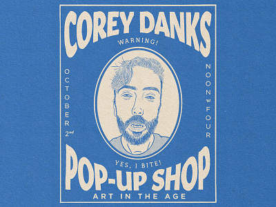 Pop-Up Shop hand drawn illustration philadelphia portrait poster promo self portrait typography
