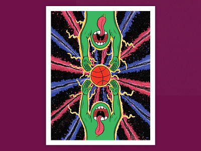 Center Of The Universe (B.R.E.A.M) basketball comics hand drawn illustration monsters space sports universe