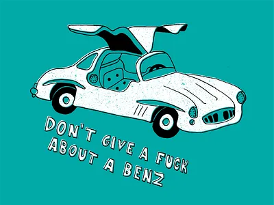 Benz Friendz car daily doodle hand drawn hand type illustration mercedes type