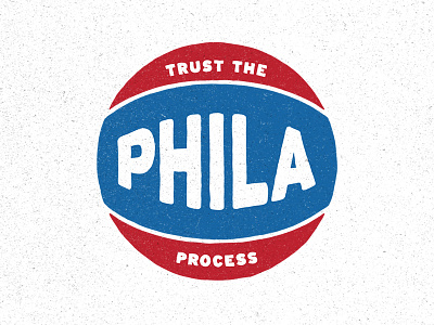 Trust The Process 76ers basketball branding hand drawn hand type logo nba philadelphia philly sixers typography