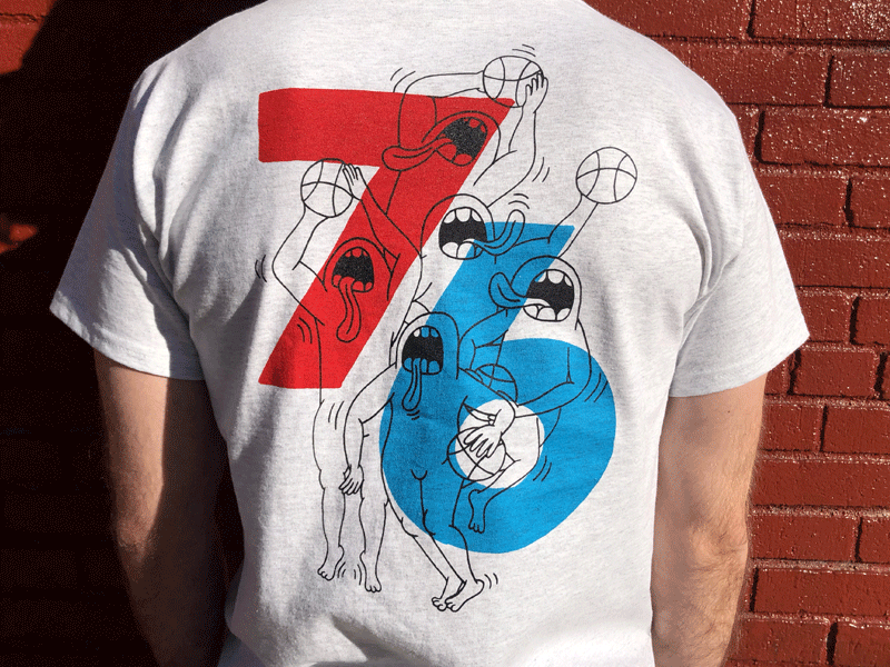 Trust The Process 2.0 76ers basketball hand drawn hand type illustration nba phila philadelphia screen print sixers t shirt typography