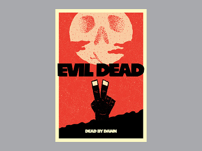 Evil Dead 2 evil dead halloween hand drawn horror illustration movie poster poster
