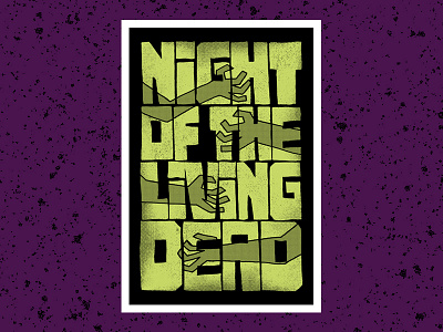 Night of the Living Dead halloween hand drawn horror movie illustration movie poster night of the living dead poster zombies
