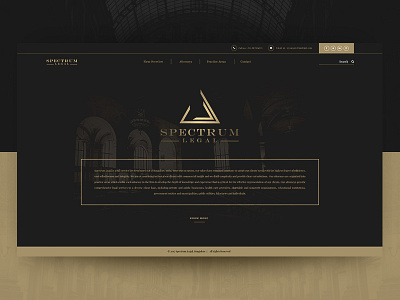 Spectrum Legal Law Firm Website Design exploration gold gold and black graphic design home page minimal neon slider uiux user experience user interface web design