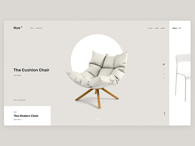 Hue (Google fonts project 2.0) beige black chair exploration furniture google fonts minimal minimalist web web design white white and black