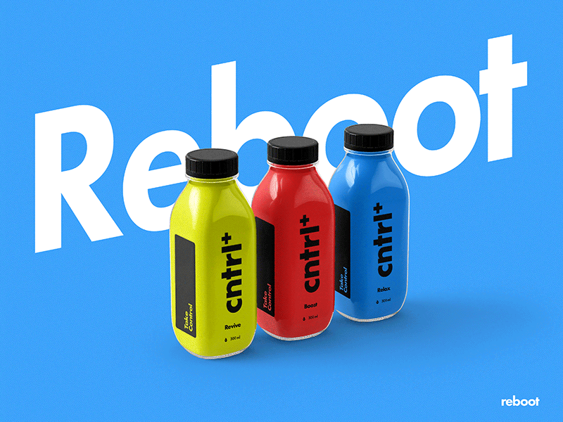 Cntrl+ | Heath Drinks | Exploration blue bottle graphic design graphics healthy minimal minimalist minimalistic packaging packaging design product product design
