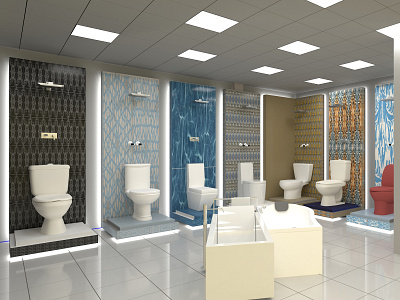 Bathroom Showroom Design 3d 3ds max design