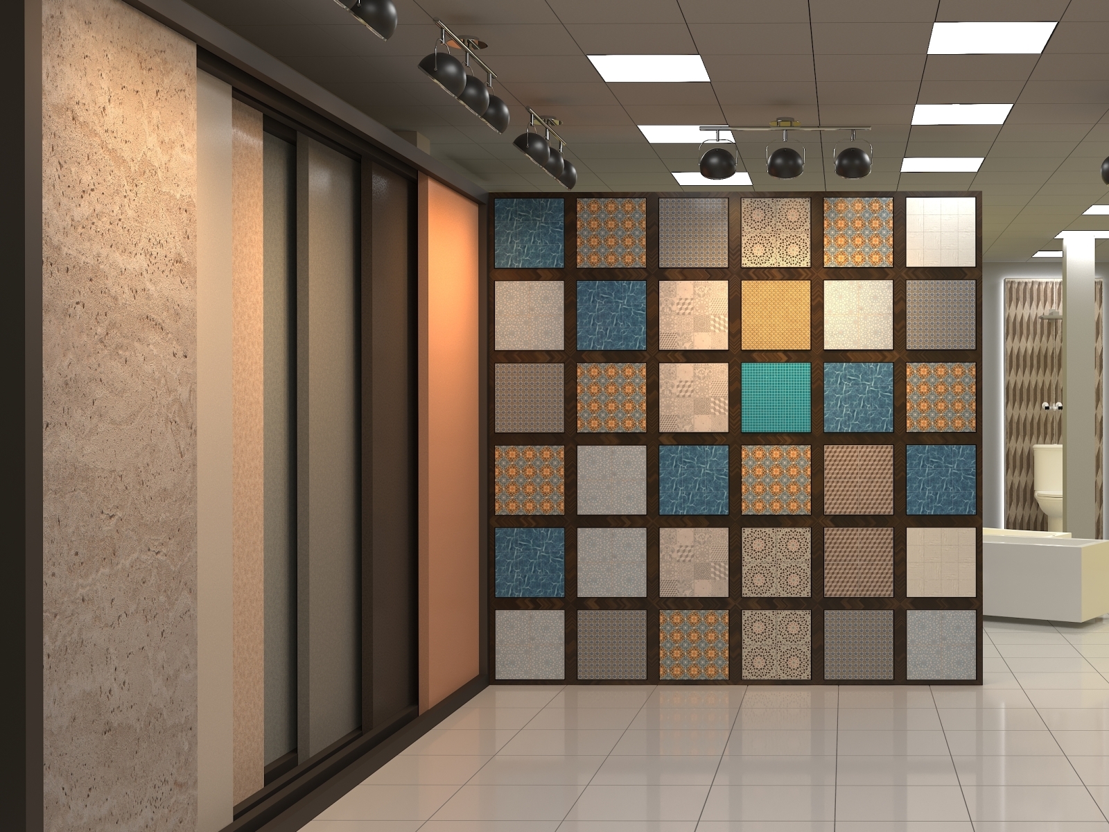 Tiles Showroom Design By Muhammad Waqas On Dribbble   6th 4x 